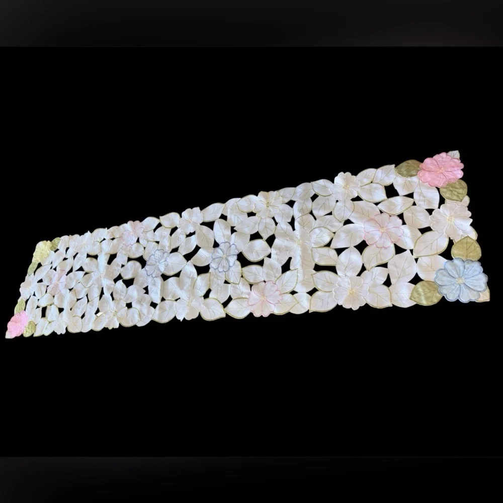 Floral table runner 54x13.5” Easter